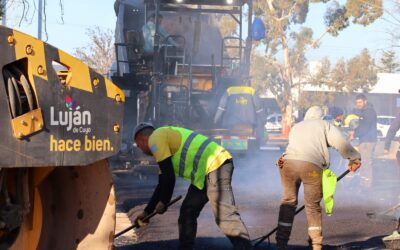 A toda máquina: Luján avanza en la renovación de su acceso principal