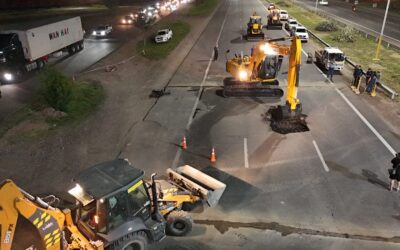 URGENTE – Finalizó en tiempo récord la obra de emergencia en el Acceso Sur