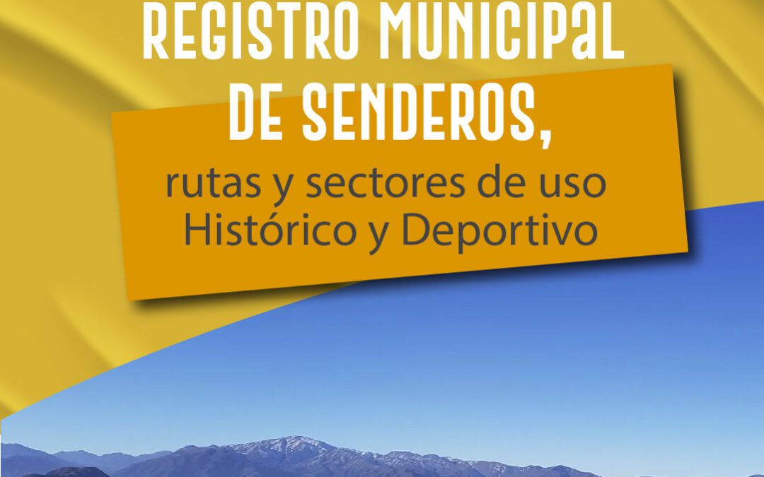 CREAN REGISTRO DE SENDEROS EN LUJÁN DE CUYO
