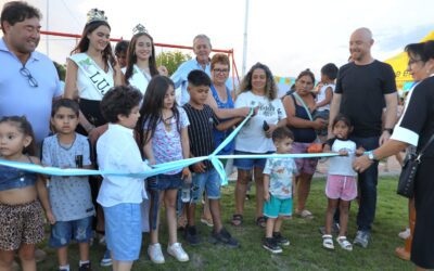 Allasino inauguró 2 nuevas plazas en Perdriel
