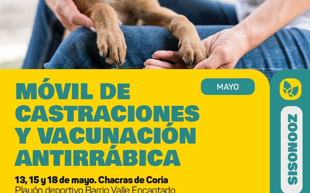 El&nbsp;Móvil de Castraciones y Vacunación Antirrábica&nbsp;llega a&nbsp;Chacras&nbsp;de&nbsp;Coria
