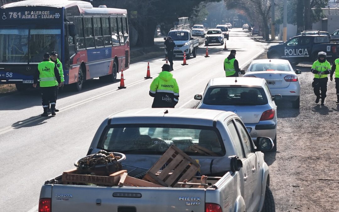 Importante operativo vial en el centro de Luján de Cuyo