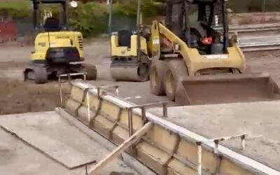 AVANZAN LAS OBRAS DEL PUENTE EN CALLE LINIERS DE CHACRAS DE CORIA